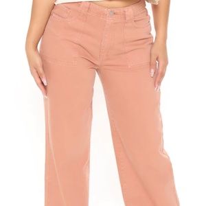 Fashion Nova Wide Leg Jeans - Chestnut (Size 3)